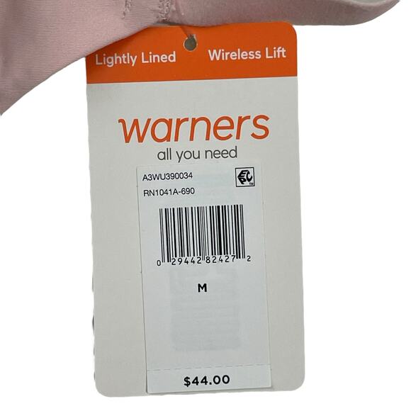 Warners Womens Bra Size M Pink Cloud 9 Convertable Wireless Lift Bra RN1041A - Picture 12 of 13